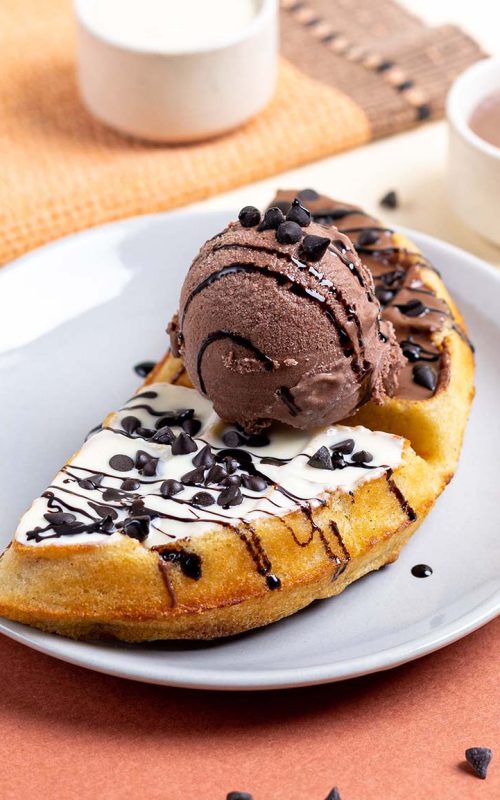 Triple chocolate waffle google